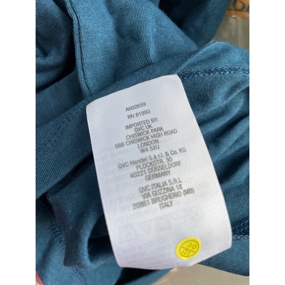 Denim & Co Essentials Favorite Jersey Round Neck Puff Sleeve Top Women Medium - Picture 6 of 6